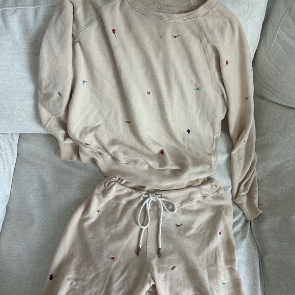 THE GREAT. Cream Joggers with Multicolor Accents - Picture 3 of 4